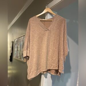 Mittoshop Women's Beige V-Neck Tunic